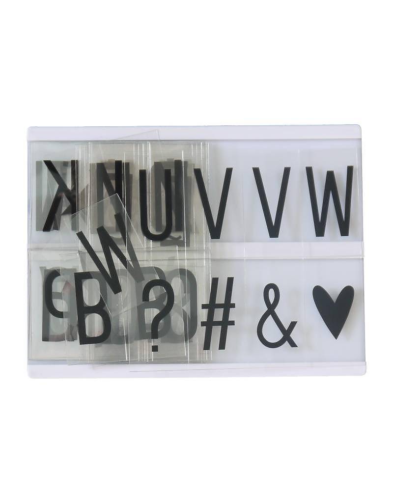 Lightbox letter set Basic zwart